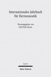 Cover von Internationales Jahrbuch für Hermeneutik