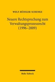 Cover von Neuere Rechtsprechung zum Verwaltungsprozessrecht (1996-2009)