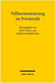 Cover von Vollharmonisierung im Privatrecht