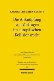 Cover von Die Anknüpfung von Vorfragen im europäischen Kollisionsrecht