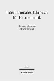 Cover von Internationales Jahrbuch für Hermeneutik 9/2010