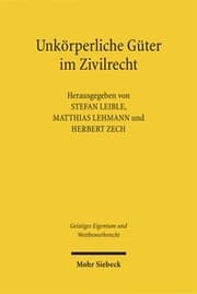Cover von Unkörperliche Güter im Zivilrecht