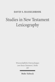 Cover von Studies in New Testament Lexicography
