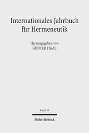 Cover von Internationales Jahrbuch für Hermeneutik