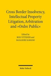 Cover von Cross-Border Insolvency, Intellectual Property Litigation, Arbitration and Ordre Public