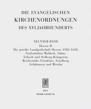 Cover von Die evangelischen Kirchenordnungen des XVI. Jahrhunderts