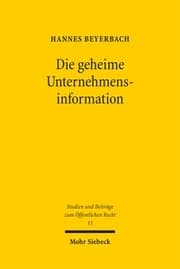 Cover von Die geheime Unternehmensinformation