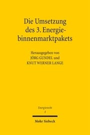 Cover von Die Umsetzung des 3. Energiebinnenmarktpakets