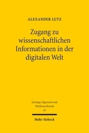 Cover von Zugang zu wissenschaftlichen Informationen in der digitalen Welt