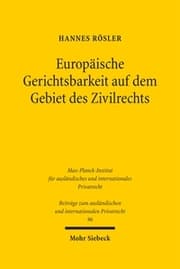 Cover von Europäische Gerichtsbarkeit auf dem Gebiet des Zivilrechts