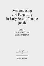 Cover von Remembering and Forgetting in Early Second Temple Judah