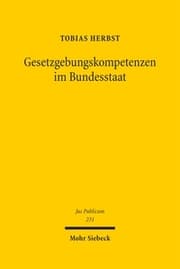 Cover von Gesetzgebungskompetenzen im Bundesstaat