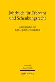 Cover von Jahrbuch für Erbrecht und Schenkungsrecht