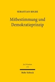 Cover von Mitbestimmung und Demokratieprinzip