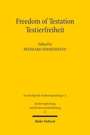 Cover von Freedom of Testation / Testierfreiheit