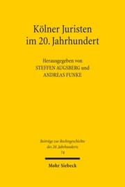 Cover von Kölner Juristen im 20. Jahrhundert