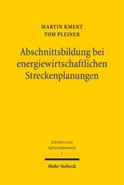 Cover von Abschnittsbildung bei energiewirtschaftlichen Streckenplanungen