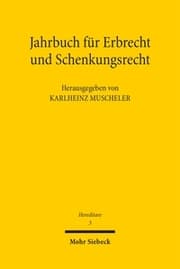 Cover von Jahrbuch für Erbrecht und Schenkungsrecht