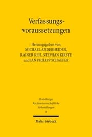 Cover von Verfassungsvoraussetzungen