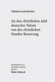 Cover von An den christlichen Adel deutscher Nation von des christlichen Standes Besserung