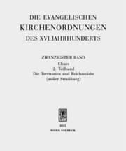 Cover von Die evangelischen Kirchenordnungen des XVI. Jahrhunderts