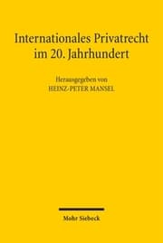 Cover von Internationales Privatrecht im 20.Jahrhundert