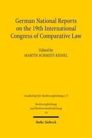 Cover von German National Reports on the 19th International Congress of Comparative Law
