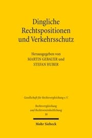 Cover von Dingliche Rechtspositionen und Verkehrsschutz