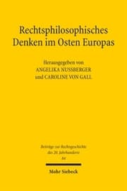 Cover von Rechtsphilosophisches Denken im Osten Europas