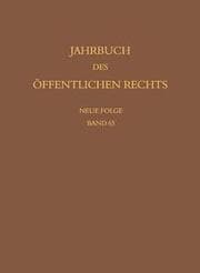 Cover von Jahrbuch des öffentlichen Rechts der Gegenwart.Neue Folge
