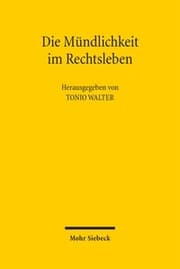 Cover von Die Mündlichkeit im Rechtsleben