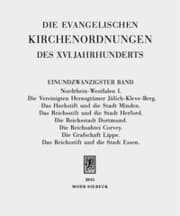Cover von Die evangelischen Kirchenordnungen des XVI. Jahrhunderts 21