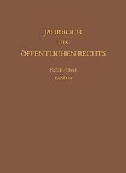 Cover von Jahrbuch des öffentlichen Rechts der Gegenwart. Neue Folge