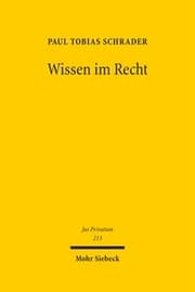 Cover von Wissen im Recht