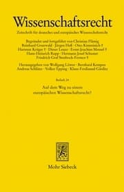 Cover von Auf dem Weg zu einem europäischen Wissenschaftsrecht?