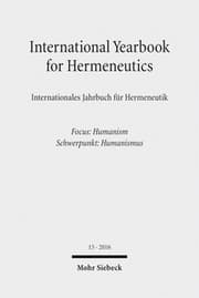 Cover von International Yearbook for Hermeneutics / Internationales Jahrbuch für Hermeneutik