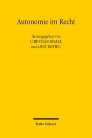 Cover von Autonomie im Recht