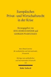 Cover von Europäisches Privat- und Wirtschaftsrecht in der Krise