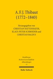 Cover von Anton Friedrich Justus Thibaut (1772-1840)