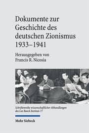 Cover von Dokumente zur Geschichte des deutschen Zionismus 1933-1941