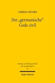 Cover von Der 'germanische' Code civil