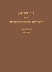 Cover von Jahrbuch des öffentlichen Rechts der Gegenwart. Neue Folge