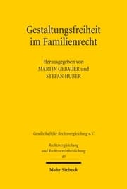 Cover von Gestaltungsfreiheit im Familienrecht
