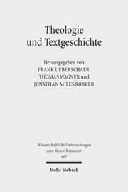 Cover von Theologie und Textgeschichte