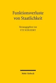 Cover von Funktionsverluste von Staatlichkeit