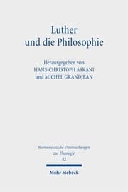Cover von Luther und die Philosophie