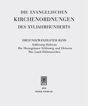 Cover von Die evangelischen Kirchenordnungen des XVI. Jahrhunderts