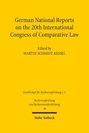 Cover von German National Reports on the 20th International Congress of Comparative Law