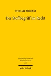 Cover von Der Stoffbegriff im Recht