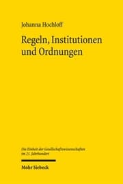 Cover von Regeln, Institutionen und Ordnungen